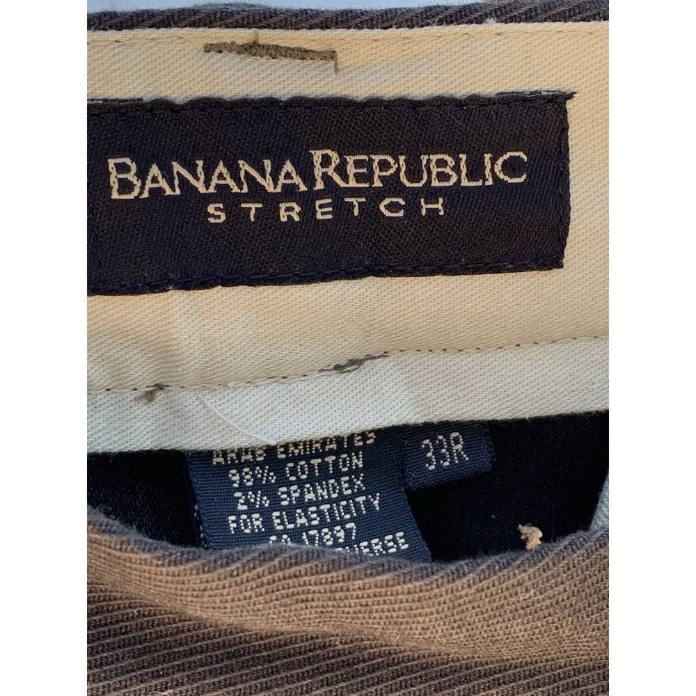 Banana Republic Traveler Jean Mens‎ 33x32 Stretch Flat Canvas Dark Olive - Picture 3 of 4